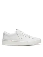 Trampki damskie - Clarks Skórzane sneakersy "CraftCup Walk" w kolorze białym - miniaturka - grafika 1