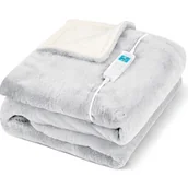 Akcesoria dla osób starszych i niepełnosprawnych - Koc elektryczny, Berdsen 180x160 cm, jasnoszary - miniaturka - grafika 1
