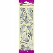 Pozostałe akcesoria dla plastyków - Titanum Naklejki foliowe kwiaty przezroczysto-srebrne - miniaturka - grafika 1