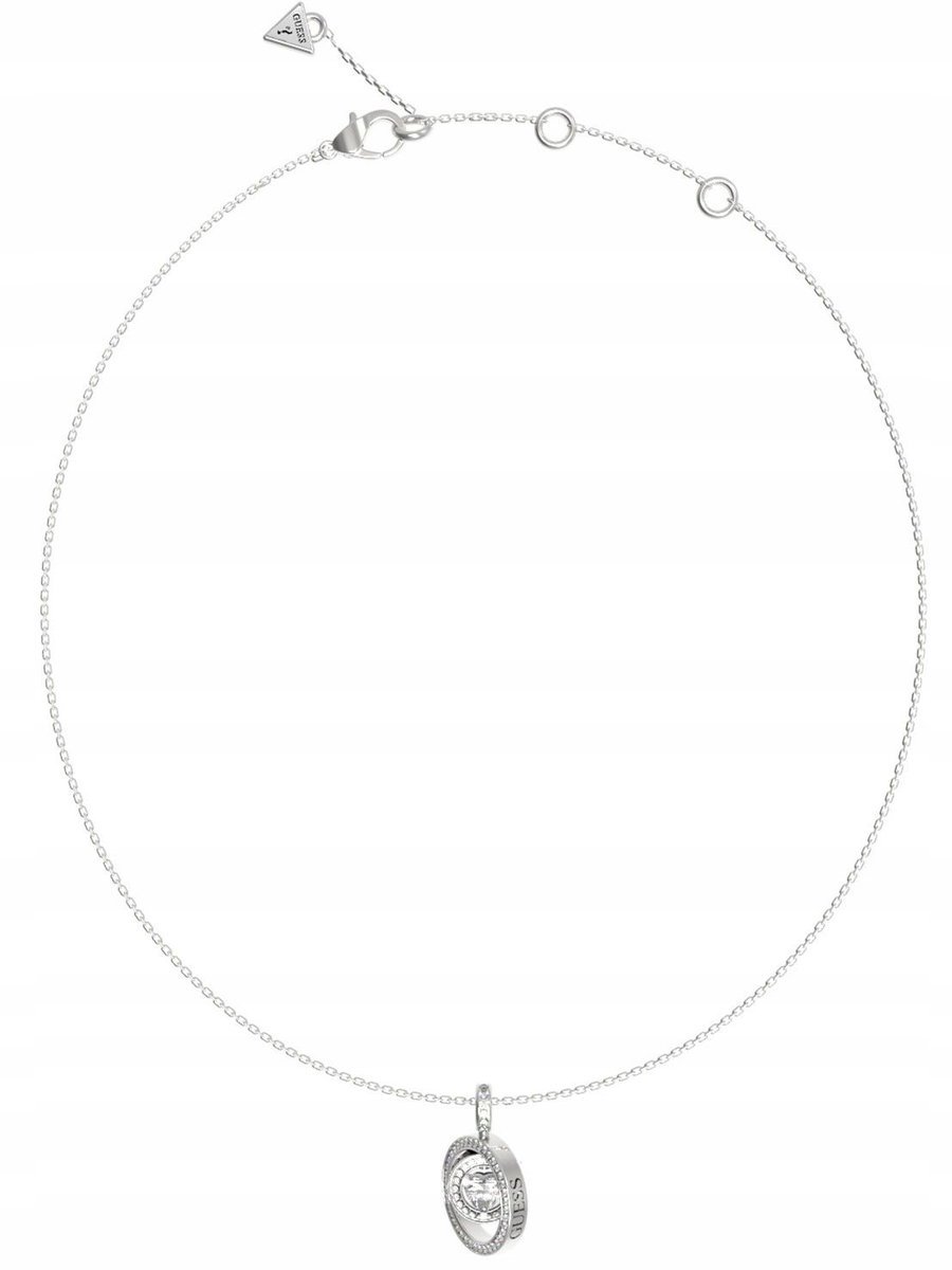 Guess M'Ama Non M'Ama srebrny naszyjnik z kryształkami JUBN04658JW