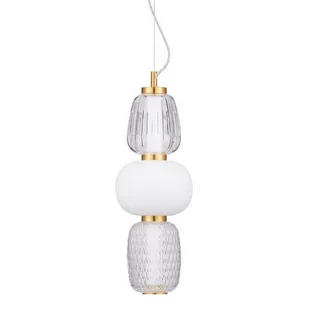 Nowoczesna lampa zwisająca ARROYOS LE44495 LED 28W 3000K biały złoty - Lampy sufitowe Nowoczesna lampa zwisająca ARROYOS LE44495 LED 28W 3000K biały złoty - Lampy sufitowe - miniaturka - grafika 1