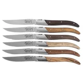 Noże kuchenne - Laguiole Luxury Line Noże do Steków Mixed Wood - miniaturka - grafika 1