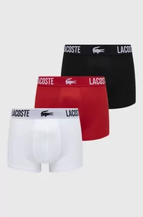 Lacoste bokserki męskie kolor czerwony - Majtki męskie - miniaturka - grafika 1