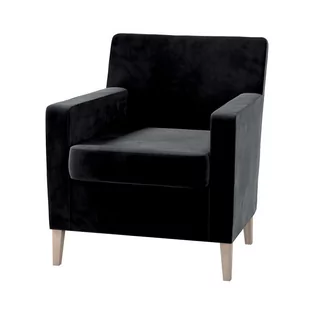 Dekoria pl pl Pokrowiec na fotel Karlstad głęboka czerń 61 x 56 x 80 cm Velvet 621-704-17 - Pokrowce na meble - miniaturka - grafika 1