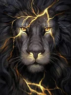 Malowanie po numerach - Artnapi 40x50cm Malowanie Po Numerach - Ciemny lew - Na Drewnianej Ramie - miniaturka - grafika 1