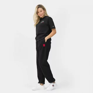 Spodnie sportowe damskie - Damskie spodnie dresowe CHAMPION Rochester Elastic Cuff Pants - czarne - grafika 1