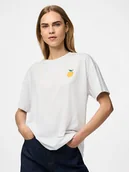 Koszulki i topy damskie - Pieces Koszulka "Alifi" w kolorze białym - miniaturka - grafika 1