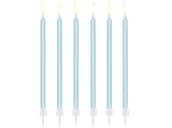 Dekoracje i nakrycia stołu na imprezę - Party Deco Świeczki urodzinowe błękitne - 14 cm - 12 szt. SCD-2-001J - miniaturka - grafika 1