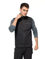 Garnitury - Jack Wolfskin Męska Kamizelka Highest Peak Vest M, Czarna, L - miniaturka - grafika 1