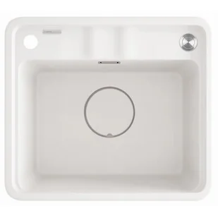 DEANTE Zlewozmywak 50x44 MOMI alabaster, elementy stalowe, k.pneum. ZKM_A103 - Zlewozmywaki DEANTE Zlewozmywak 50x44 MOMI alabaster, elementy stalowe, k.pneum. ZKM_A103 - Zlewozmywaki - miniaturka - grafika 1