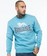 Bluzy męskie - Bluza LONSDALE LAWINS błękitna prosta-XXL - miniaturka - grafika 1
