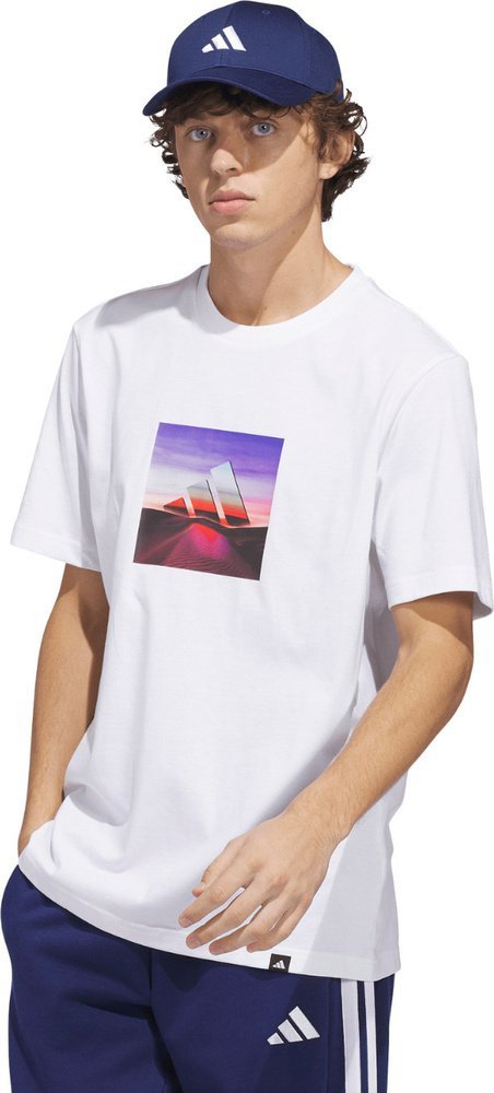 Adidas Koszulka męska adidas Summer Heat Graphic biała JZ7545 L