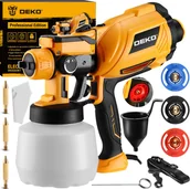 Pistolety malarskie - Deko DEKO DKSG65K1 Pistolet HVLP Do Malowania Ścian Agregat Malarski 3dysze 80 Din Zestaw XXL - miniaturka - grafika 1