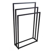 Wieszaki łazienkowe - Stojak Na Czarny Ręczniki W Stylu Industrialnym 75 Cm S4-T71 - miniaturka - grafika 1