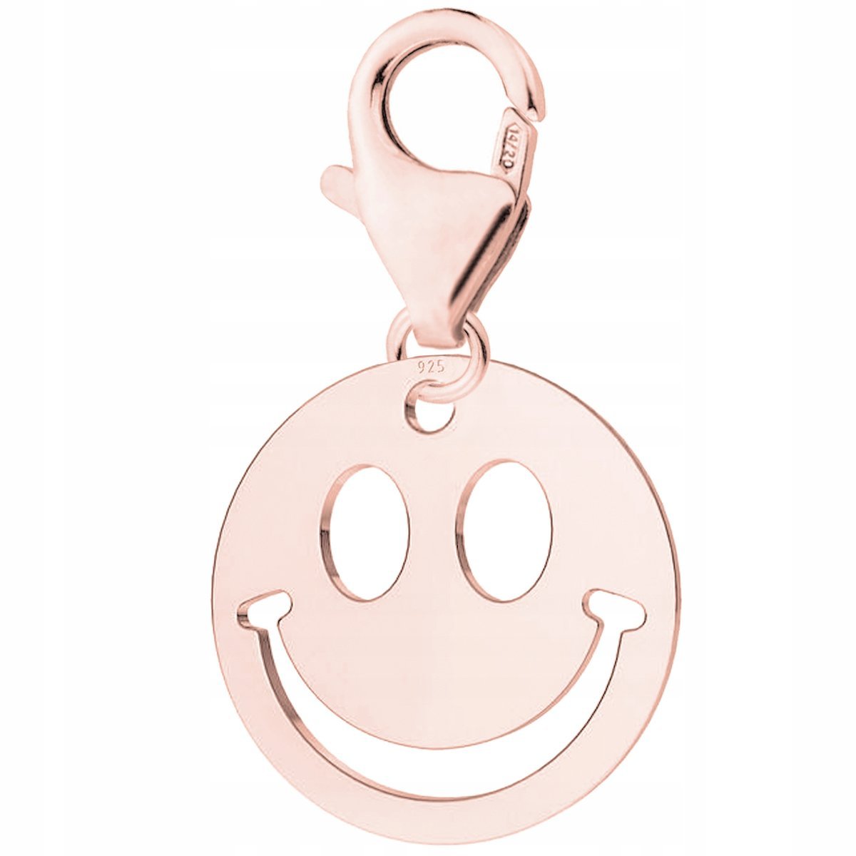 Zawieszka Pozłacana z Uśmiechem Twarz Smile Emotka Emoji Buźka SREBRO 925
