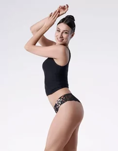 FIGI JULIMEX TANGA PEGGY BROWN (kolor brąz, rozmiar S) - Majtki damskie - miniaturka - grafika 1