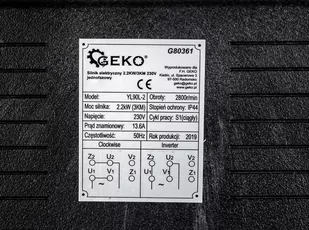 Silnik elektryczny 230V 2,2kW / 3 km 1-fazowy jednofazowy GEKO - Silniki elektryczne i akcesoria - miniaturka - grafika 9