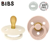 Chusty do noszenia dzieci - Bibs Colour Symmetrical 2-Pack Ivory & Blush S Smoczek Symetryczny Kauczuk Hevea - miniaturka - grafika 1