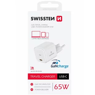 SWISSTEN Ładowarka sieciowa USB-C 65W GaN Charge - Ładowarki do telefonów - miniaturka - grafika 4