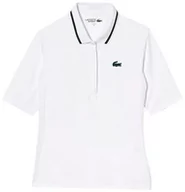 Koszulki i topy damskie - Lacoste Damska koszulka polo PF9287, biała/zielona, XXS - miniaturka - grafika 1