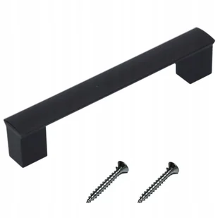 Uchwyt meblowy czarny mat 128mm śruby montażowe Kcl L-148 - Meble modułowe i akcesoria - miniaturka - grafika 1