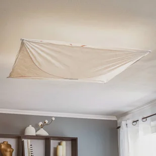 FLOS Lampa sufitowa designerska ARIETTE, możliwość ściemniania, biały / opal, salon / jadalnia, tkanina / materiał / jedwab, design - Lampy sufitowe - miniaturka - grafika 1