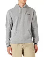 Bluzy męskie - Schott NYC Męska bluza z kapturem, szary (Heat.Grey), L - miniaturka - grafika 1