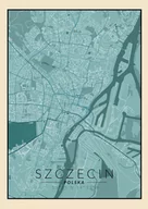 Plakaty - Galeria Plakatu, Plakat, Szczecin Niebieska Mapa, 40x50 cm - miniaturka - grafika 1
