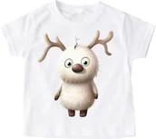 Koszulki dla dziewczynek - Koszulka dla dziecka ze świątecznym zwierzątkiem zwięrzątko5 - miniaturka - grafika 1