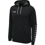 Bluzy męskie - Bluza sportowa Hummel Authentic Poly Hoodie czarna r. 2XL - miniaturka - grafika 1