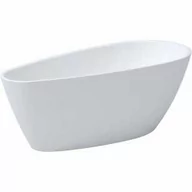 Wanny - Besco WAS-160-GGR GOYA A-LINE wanna wolnostojąca maskownica syfonu z przelewem grafitowa 160 x 73 - miniaturka - grafika 1