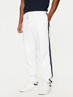 Spodnie sportowe męskie - Tommy Hilfiger Spodnie dresowe MW0MW37477 Biały Regular Fit - miniaturka - grafika 1