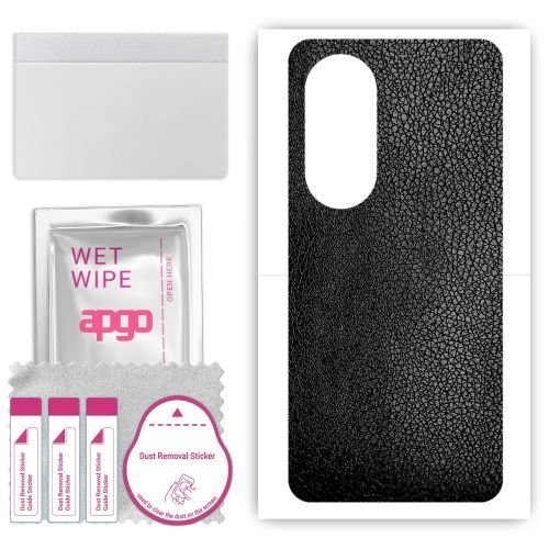 folia naklejka skórka strukturalna na TYŁ do Vivo S19 Pro - Skóra Czarna - apgo SKINS