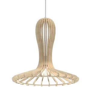 Drewniana lampa zwieszana do jadalni Rina 5018 Amplex ekologiczny boho beżowa - Lampy sufitowe - miniaturka - grafika 1