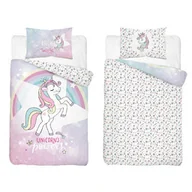 Pościel dla dzieci - Detexpol Pościel bawełniana dziecięca dwustronna Jednorożec Unicorn 90x120 cm MAYAMOO wzór 5133 A - miniaturka - grafika 1