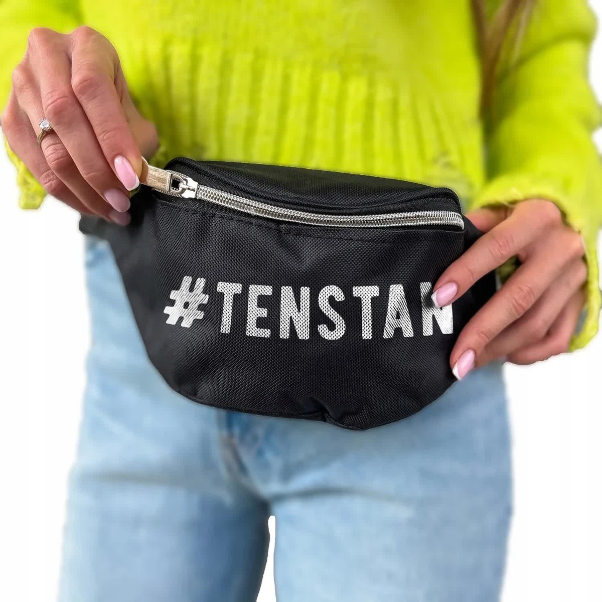 NERKA BIODROWA TORBA TEN STAN CZARNA WZORY