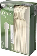 Łyżeczki - Łyżeczka Papstar wykonana z czystego białego papieru o neutralnym smaku 100 szt - miniaturka - grafika 1