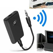 Transmitery FM - Transmiter Odbiornik Nadajnik Adapter Audio Bluetooth 5.0 Jack 3,5mm Aux B10S - miniaturka - grafika 1
