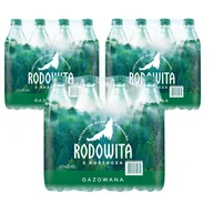 Woda - Woda mineralna RODOWITA z Roztocza gazowana 36x 0,6 l - miniaturka - grafika 1