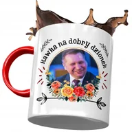 Kubki - Kubek Czerwony Przemysław Czarnek PIS Prezent z Nadrukiem ze Zdjęciem + Opakowanie na prezent (wzór 04) - miniaturka - grafika 1