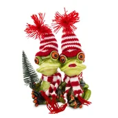 Ozdoby bożonarodzeniowe - Figurka Żaby Świąteczna Ozdoba Boże Narodzenie - miniaturka - grafika 1