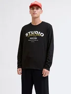 Koszule męskie - Jack & Jones Koszulka "Yuki" w kolorze czarnym - miniaturka - grafika 1