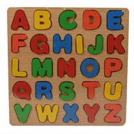 Układanki dla dzieci - DREWNIANA UKŁADANKA CYFRY LITERY FIGURY PUZZLE EDUKACYJNE RÓŻNE WZORY - miniaturka - grafika 1