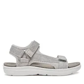 Buty dla dziewczynek - Sandały Leaf LNORA201R Srebrny - miniaturka - grafika 1