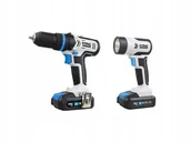 Latarki - Wiertarko Wkrętarka Udarowa + Latarka LED Macallister 18V 2 x AKUMULATOR - miniaturka - grafika 1