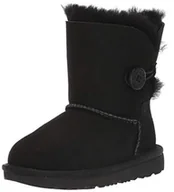 Botki damskie - UGG Dziewczęce botki T Bailey Button II, czarny, 25 EU - miniaturka - grafika 1