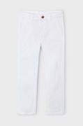 Spodnie i spodenki dla chłopców - Mayoral spodnie dziecięce kolor biały gładkie - miniaturka - grafika 1