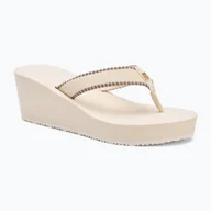 Klapki i japonki damskie - Japonki damskie Tommy Hilfiger Wedge Beach Sandal muslin - miniaturka - grafika 1
