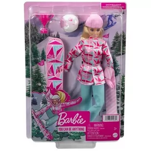 Mattel Sporty zimowe - Snowboardzistka Lalka HCN32 HCN32 - Lalki dla dziewczynek - miniaturka - grafika 1