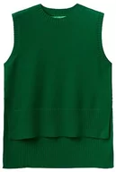 Kamizelki damskie - United Colors of Benetton Kamizelka damska sweter, Zielony Las 1u3, S - miniaturka - grafika 1